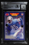 Drew Hill Signed 1989 Pro Set Oilers Card Beckett Auto 100
