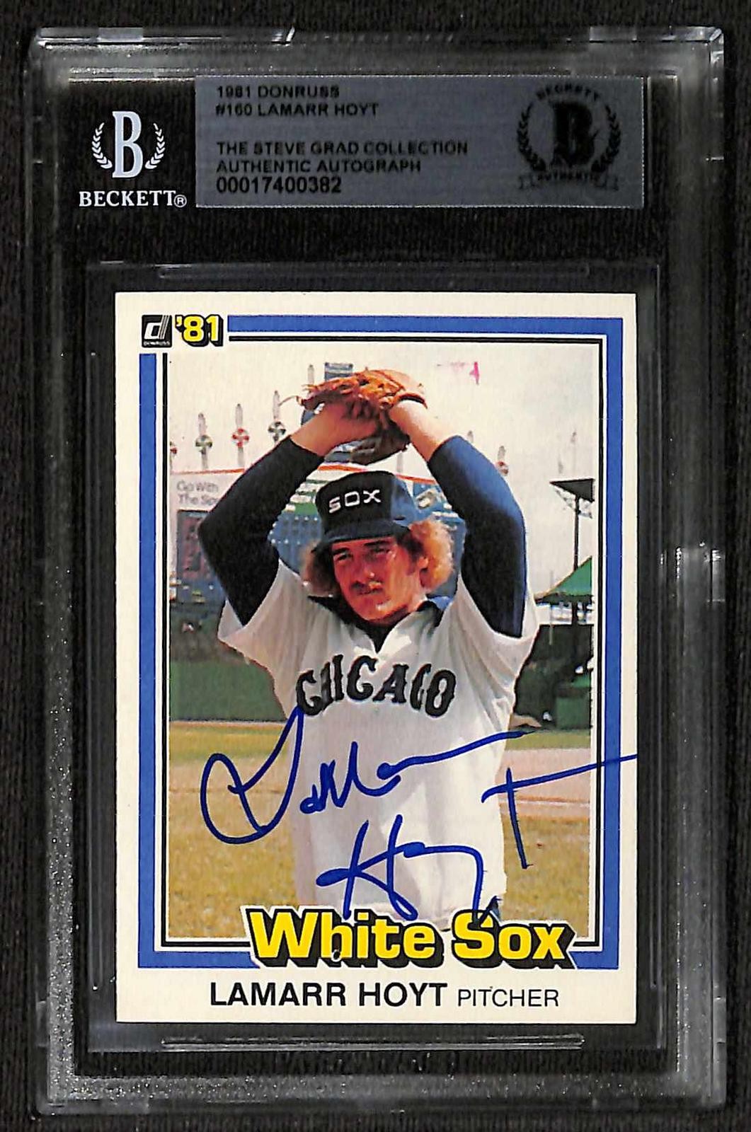 Lamarr Hoyt Signed 1981 Donruss White Sox Card Beckett0