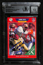 Sammie Smith Signed 1989 Pro Set Dolphins Rookie Card Beckett Auto 100