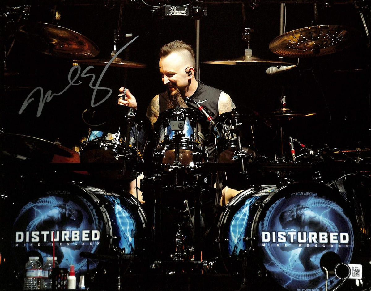 Mike Wengren Signed Disturbed Concert Photo 11x14 Beckett Authenticated0
