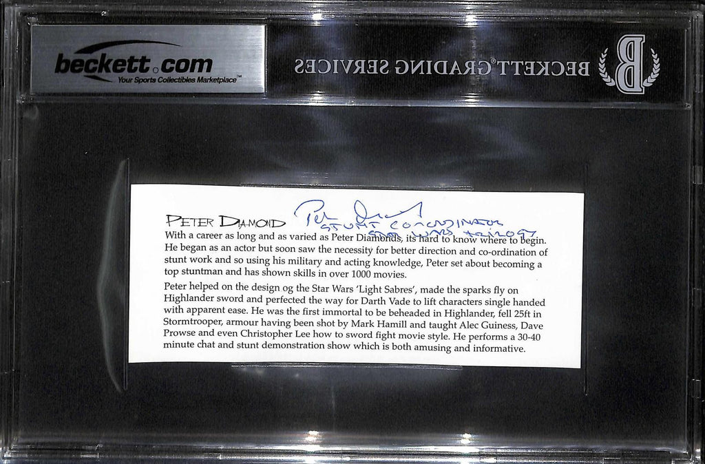 Peter Diamond & Benedict Taylor Star Wars Signed Star Wars Cut Beckett0