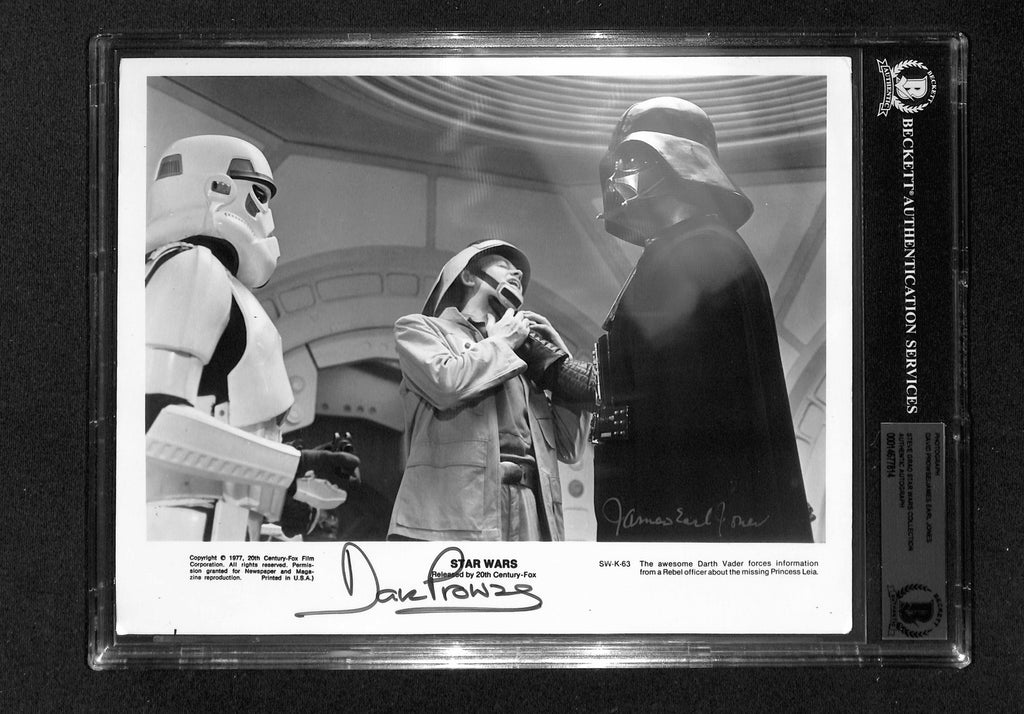 Darth Vader Prowse & Jones Signed Star Wars 8x10 Photo BECKETT0