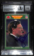 Marty Schottenheimer Signed 1989 Pro Set Chiefs Card BAS Auto 100