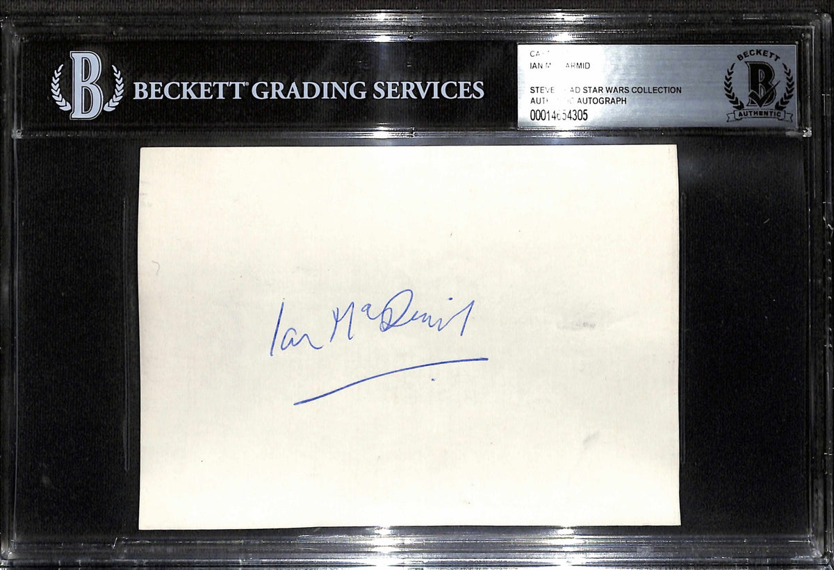 Ian McDiarmid Vintage Signed Cut Autograph Star Wars BECKETT0