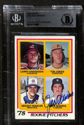 Jack Morris Signed 1978 Topps Rookie Pitchers Card Beckett Slab0