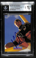 Morten Andersen Saints HOF Signed 1991 Pro Line Portraits Card Beckett0