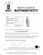 James Hetfield Metallica Founder Signed Blackened Whiskey Bottle Beckett2